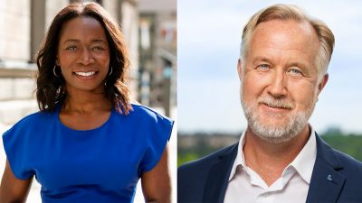 Nyamko Sabuni och Johan Pehrson från Liberalerna